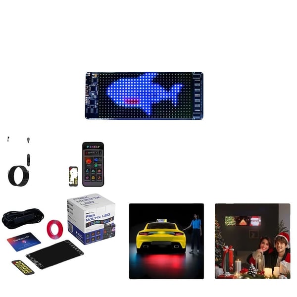 LED-skærm, Fleksibelt Design, Mobilapp Kontrol,10 W, X1632