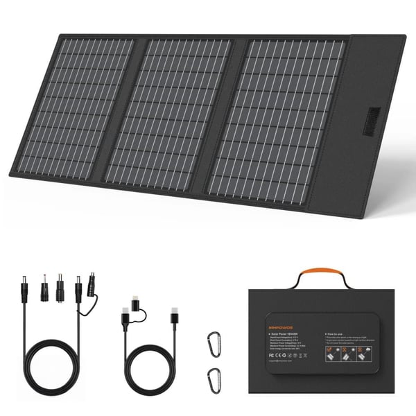 Solpanel, Høj Effektivitet 45W, Bærbar og Sammenfoldelig Design,45W solpanel