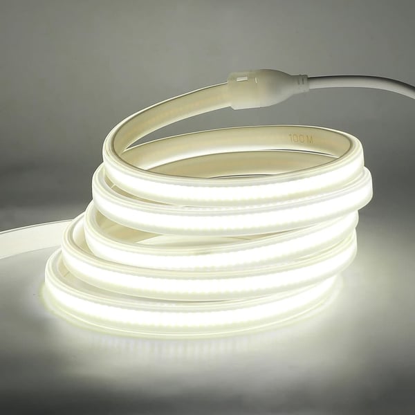 LED Strip Lys, Høj Lysstyrke, Vandtæt Design,EU Stik 220V, 20m, Kølig Hvid 6000K