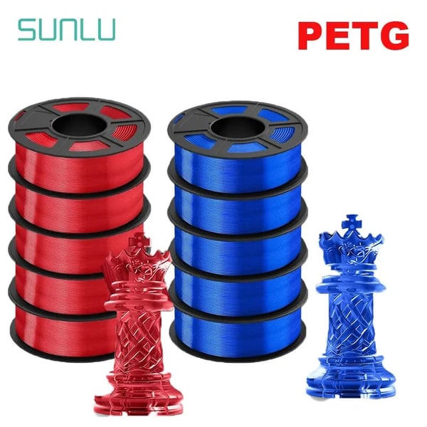 3D Filament, 10 kg, Uden Lugt og Miljøvenlig,PETG-Clear  5RD 5BL