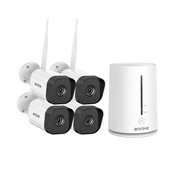 Trådløst Sikkerhedskamera, 5MP Opløsning, Nattesynsfunktion,I71GK 4Pcs Kamera