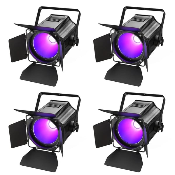 Scene Belysning, 6-i-1 RGBWA+UV, DMX Kontrol,Sort, EU Stik