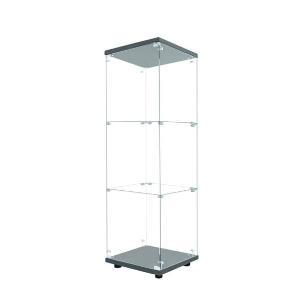 Vitrineskab, Glas Konstruktion, Indbygget LED Belysning,Klar