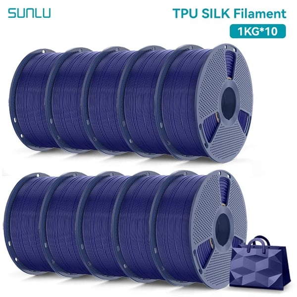 TPU Filament, til 3D-print, 1,75 mm diameter, høj elasticitet, mørkeblå