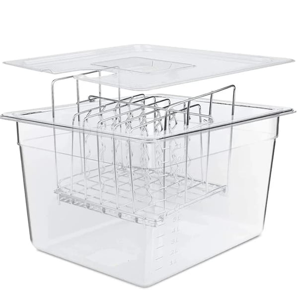 Sous Vide Rack, Holdbart 304 Rustfrit Stål, Passer til 11L Beholdere, Kompatibel med Immersion Circulator,Rack N 11L Container