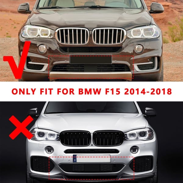 Bumper Gitter, Høj Kvalitet Plast, Kompatibel med BMW, Front Installation, Mesh Stil, Sort Farve