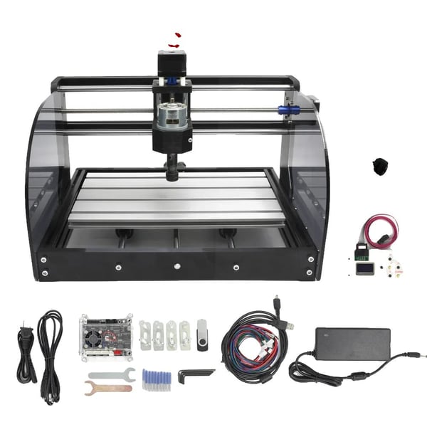 CNC-jyrsin 3018 Pro MAX, pöytämallinen muotoilu, korkea nopeus 9000 RPM spindeli,lisää 5.5W laser, normaali ohjain