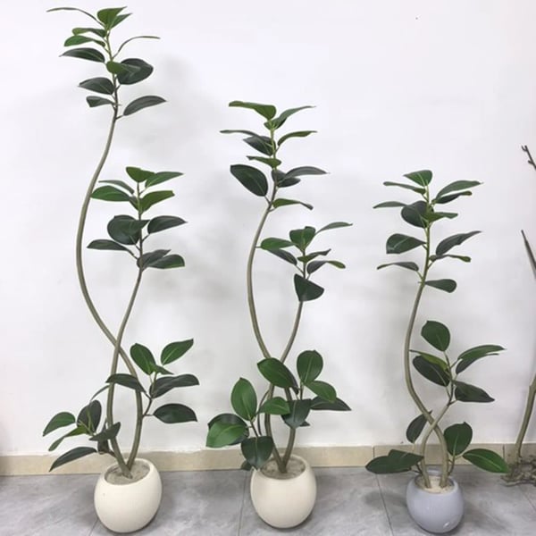 Faux Fiddle Leaf Fig Træ, Elegant Hjemmeindretning, Lav Vedligeholdelse,Grøn, 180cm