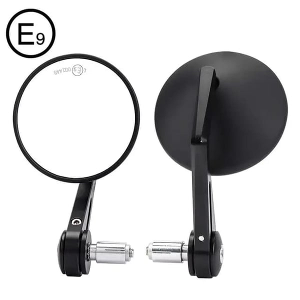 Motorcykel spejle, rund bar end design, universel pasform, Rund