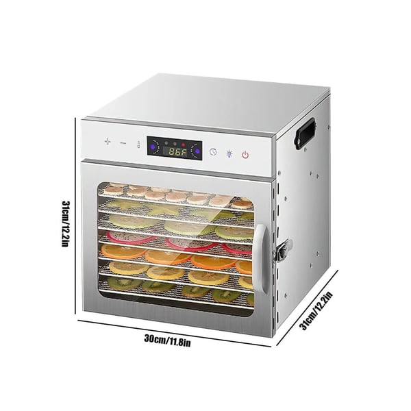 Madtørrer, 8-bakke kapacitet, justerbar temperatur,8-lags