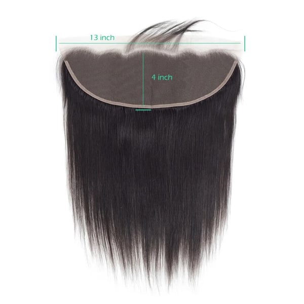 Menneskehår Lace Closure, 150% Tæthed, Naturlige Farvemuligheder,Remy Hår, 14tommer, 13X4 Blonde Frontal