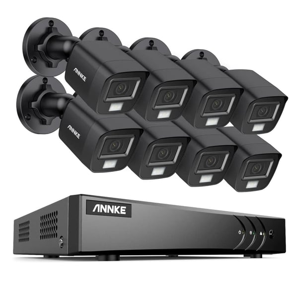 8CH DVR CCTV Sikkerhedssystem, 5MP Ultra HD Opløsning, Infrarød Nattesyn,Ingen, 3K CMOS Kamera-c