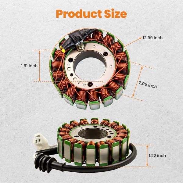 Magneto Spole Stator, 12V DC, Passer til Yamaha R6 YZF-R6 1999-2002, Sikker Overbelastningsbeskyttelse, Højkvalitets Kobbertråd