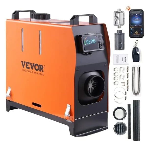 Bilvarmer, Diesel luftvarmer, LCD-kontakt, 5KW Bluetooth