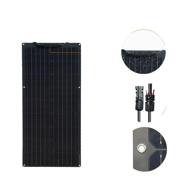Solcelle Kit, 50W / 100W Effektudgang, Monokrystallinsk Silicium, Vandtæt Design,50 watt 19,8 volt
