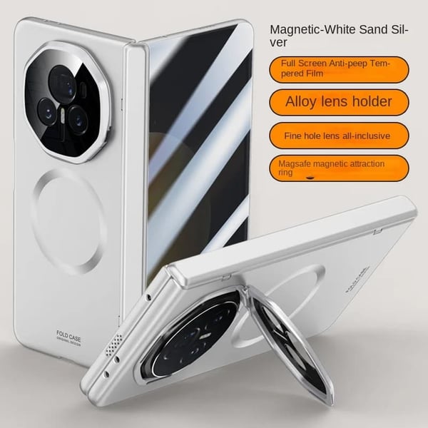 Magsafe Beskyttelsesskal, Magnetisk Funktion, Ridsefast,For Honor Magic V3, Sølv Privatglas
