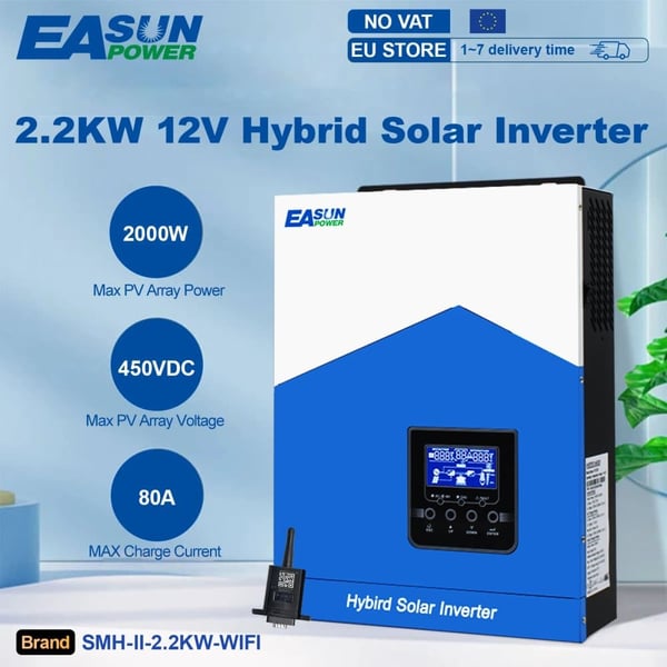 Hybridisolarinvertteri, Konfiguroitavat asetukset, Älykäs akkulaturi,220-240V-b, SMH-II-2.2K