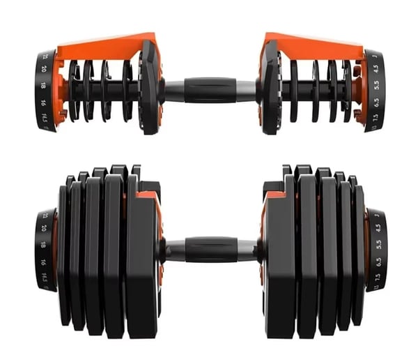 Justerbar håndvægt, alsidig vægtområde, pladsbesparende design,1 stk 40KG