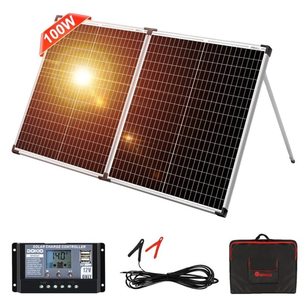 Solpanel, monokrystallinsk konstruktion, bærbar og vandtæt,100w