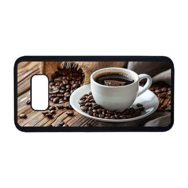 Til Samsung Galaxy S8+:  Kaffe, mobilcover med unikt motiv, beskyttende cover