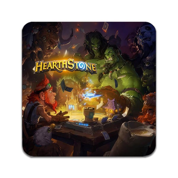 Lasinaluset (2 kpl): Game Hearthstone, tyylikkäät aluset uniikeilla ja eloisilla kuvioilla
