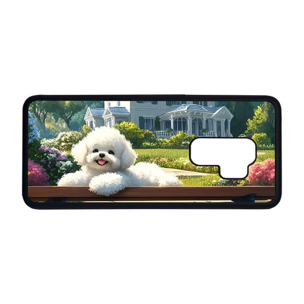Til Samsung Galaxy S9+: Barn Søt Tegneserie Bichon Frise Hund, mobildeksel med unikt motiv, beskyttende cover