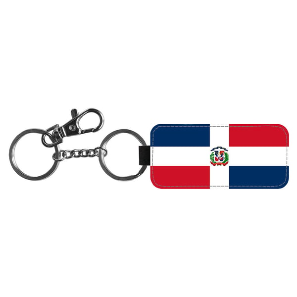 Avaimenperä: Flag of Dominican Republic -Dominican Republic Flag, tyylikäs riipus, jossa on eloisa ja uniikki kuvio