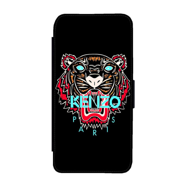 Til Samsung Galaxy S8: Kenzo Tiger, flipdeksel med unikt motiv, mobiletui med stativfunksjon