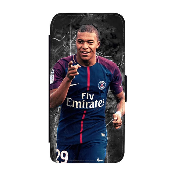 Til Samsung Galaxy S8: Kylian Mbappe, flipdeksel med unikt motiv, mobiletui med stativfunksjon