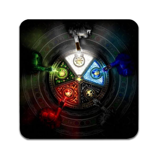 Glassunderlag (2-pakning): Magic The Gathering, stilrene underlag med unike og livlige motiver
