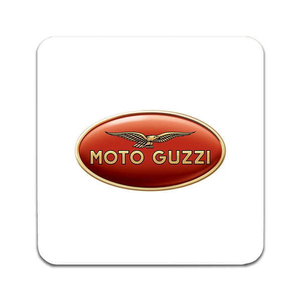 Lasinaluset (2 kpl): Moto Guzzi, tyylikkäät aluset uniikeilla ja eloisilla kuvioilla