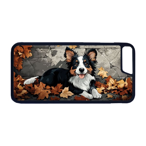 Til iPhone 7 Plus / 8 Plus: Barn Søt Tegneserie Border Collie Hund, mobildeksel med unikt motiv, beskyttende cover
