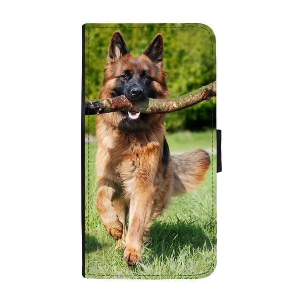 Til Samsung Galaxy S8: German Shepherd Dog, flipdeksel med unikt motiv, mobiletui med stativfunksjon
