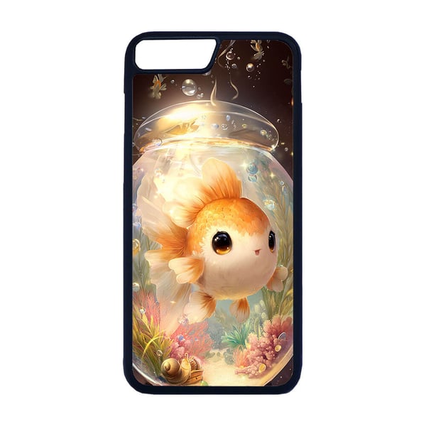 Til iPhone 7 Plus / 8 Plus: Søt Tegneserie Gullfisk, mobildeksel med unikt motiv, beskyttende cover