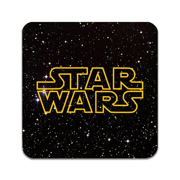 Glasbrikker (4-pak): Star Wars, stilrene bordskånere med unikke og levende motiver