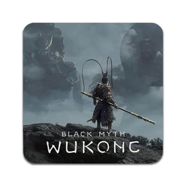 Glassunderlag (2-pakning): Spill Black Myth Wukong, stilrene underlag med unike og livlige motiver