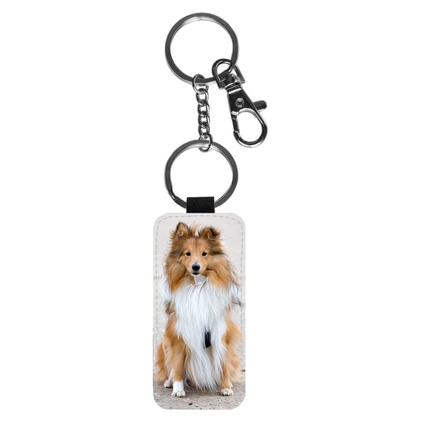 Avaimenperä: Shetland Sheepdog -the Sheltie, tyylikäs riipus, jossa on eloisa ja uniikki kuvio
