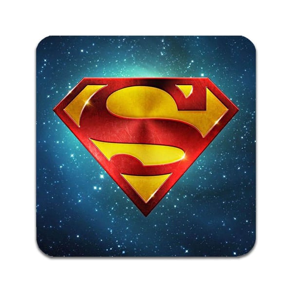 Glassunderlag (2-pakning): Superman, stilrene underlag med unike og livlige motiver