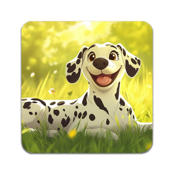 Glassunderlag (4-pakning): Hund Dalmatiner, stilrene underlag med unike og livlige motiver