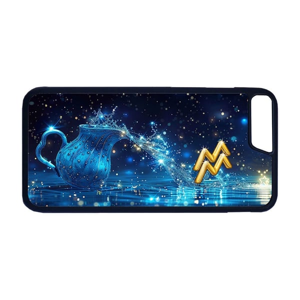 Til iPhone 7 Plus / 8 Plus: Stjernetegn Vandmanden, mobilcover med unikt motiv, beskyttende cover