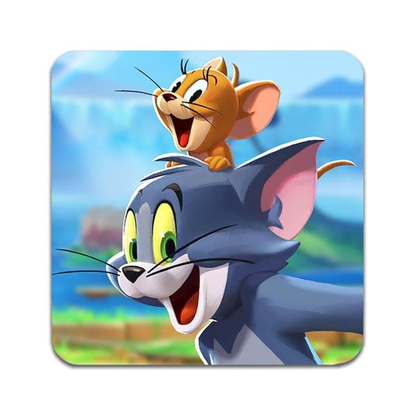 Glassunderlag (2-pakning): Tom and Jerry, stilrene underlag med unike og livlige motiver