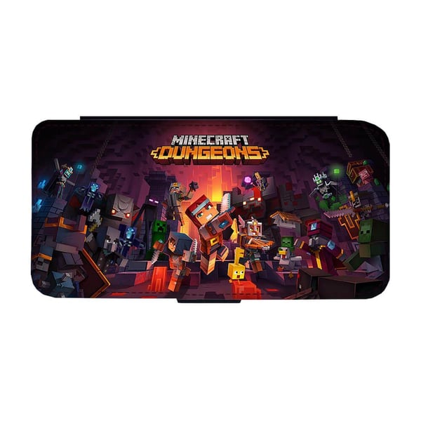 Til Samsung Galaxy S8: Minecraft Dungeons, flipdeksel med unikt motiv, mobiletui med stativfunksjon