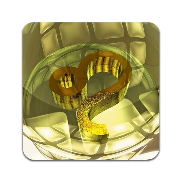 Glassunderlag (2-pakning): Horoskop Løven, stilrene underlag med unike og livlige motiver