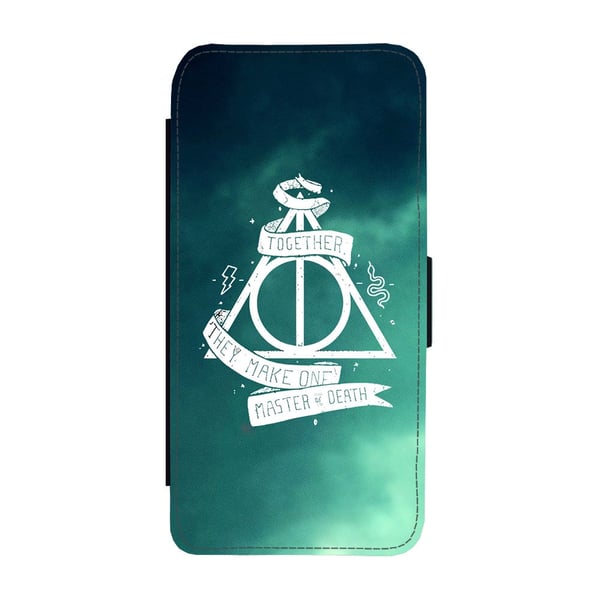 Harry Potter Master Of Death Samsung Galaxy S9, flipdeksel med unikt motiv, mobiletui med stativfunksjon
