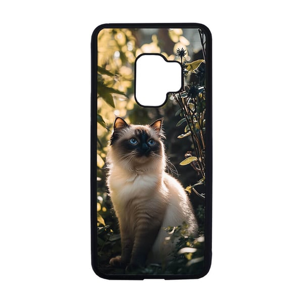 Til Samsung Galaxy S9: Burmesisk Katt, mobildeksel med unikt motiv, beskyttende cover