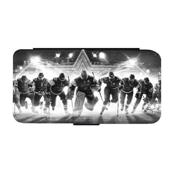 Til Samsung Galaxy S8: Ice Hockey, flipdeksel med unikt motiv, mobiletui med stativfunksjon