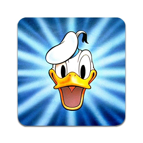 Glassunderlag (2-pakning): Donald Duck, stilrene underlag med unike og livlige motiver Glassunderlag (2-pakning): Donald Duck, stilrene underlag med unike og livlige motiver