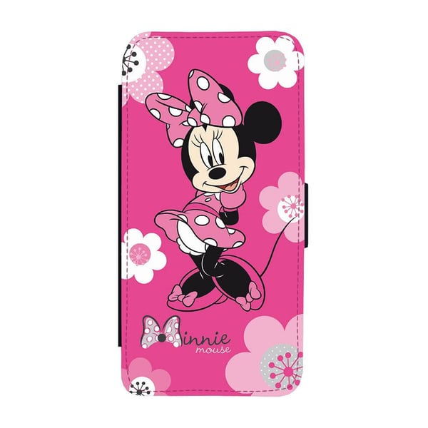 Til Samsung Galaxy S8: Minnie Mouse, flipdeksel med unikt motiv, mobiletui med stativfunksjon