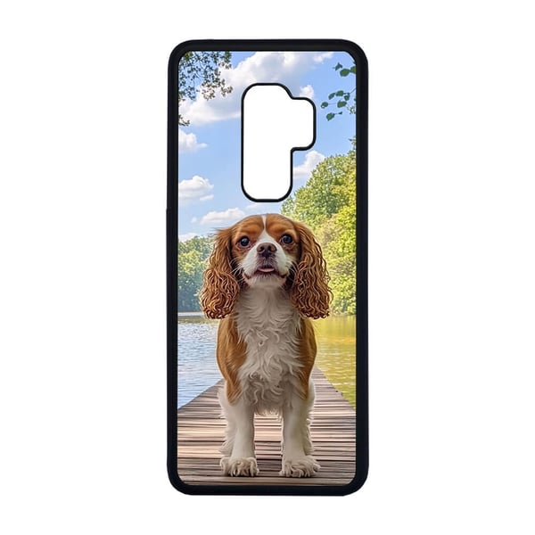 Til Samsung Galaxy S9+: Hund Cavalier King Charles Spaniel, mobildeksel med unikt motiv, beskyttende cover