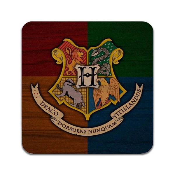 Glassunderlag (2-pakning): Harry Potter Hogwarts, stilrene underlag med unike og livlige motiver
